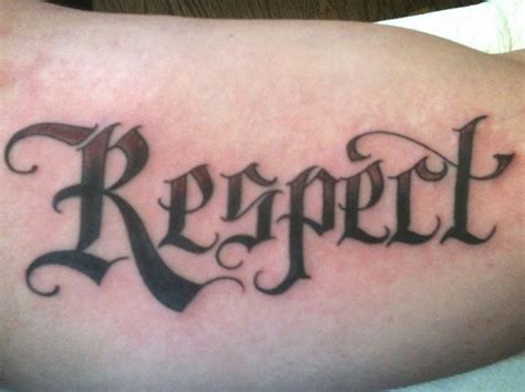 Respect Tattoo Lettering Eric Saner Triumph Tattoo Respect Tattoo