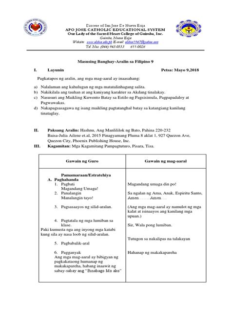detailed lesson plan in filipino pdf riset
