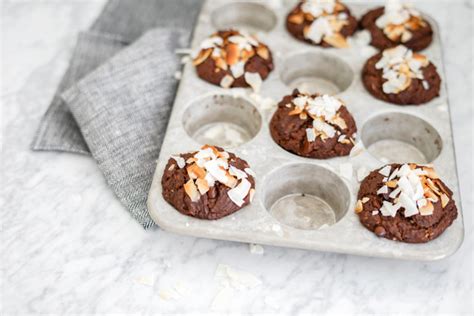 Double Chocolate Coconut Muffins Gluten Free Vegan Refined Sugar Free