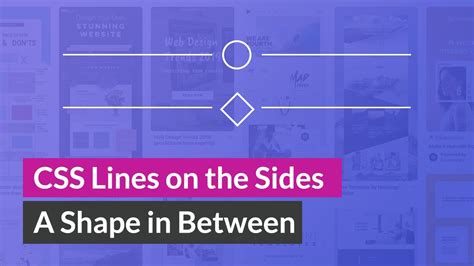 Css Tricks How To Create Horizontal Lines On The Sides With A Shape In