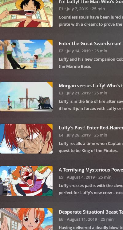 One Piece Episodes Showing Incorrect Release Dates · Issue 462