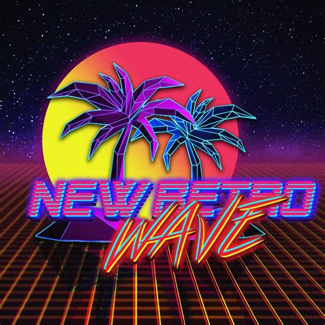 New Retro Signage New Retro Wave Vaporwave Neon Typography Digital