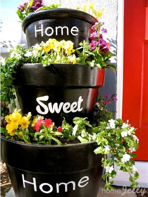 Stacked Planters For Your Home Sweet Home Homejelly