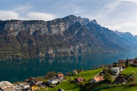 View Over The Lake Walensee In Switzerland Stock Photo Image Of