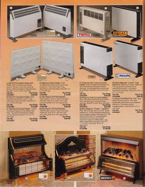 Vintage British Argos 1986 Catalogue Argos Convector Heater Catalog