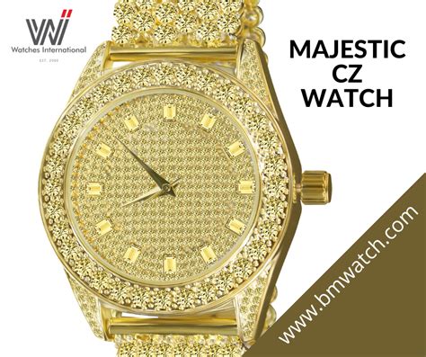 Majestic Cz Watch 5110164 Watches Master Brand Gold Watch