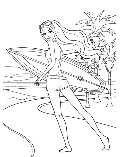 Dibujos Para Colorear Barbie En La Playa Atelier Yuwa Ciao Jp