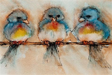 Image Result For Birds On A Wire Painting Blue Bird Art Acrylic