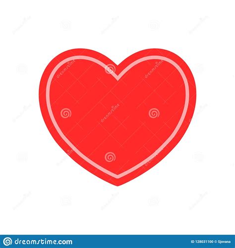 Red Heart Icon Heart Logo Simple Vector Icon Stock Vector