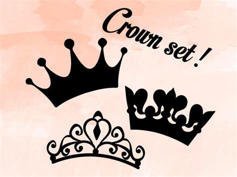 Crown Svg Bundle Princess King Mardi Gras Tiara Cut Files Etsy