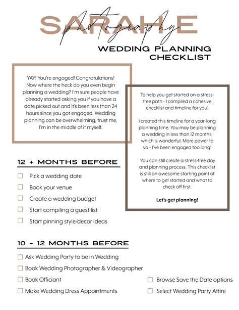 FREE WEDDING PLANNING CHECKLIST | Wedding planning stress, Wedding planning, Wedding ...