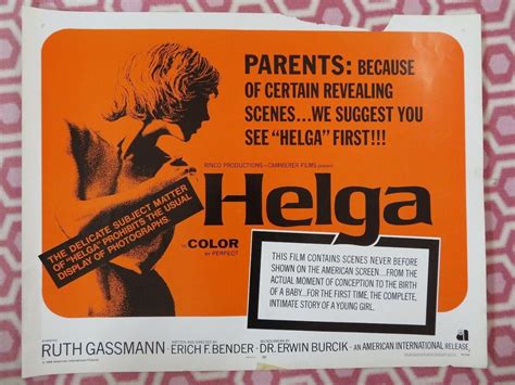 Helga Us Half Sheet 22x 28 Poster Ruth Gassmann 1967 Rendezvous Cinema
