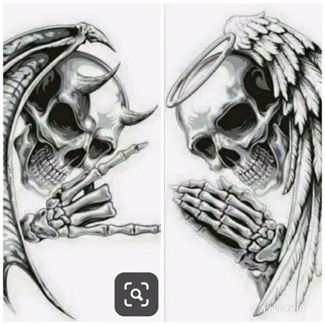 Discover More Than 73 Skull And Angel Tattoo Best Incdgdbentre