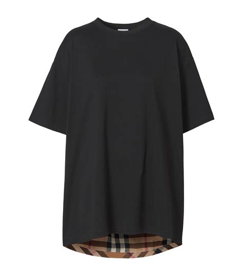 Womens Burberry Black House Check Oversized T Shirt Harrods Uk