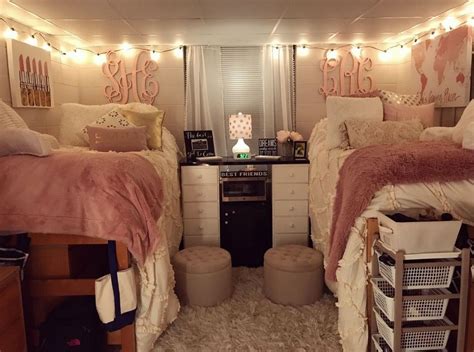 40 Smart Double Dorm Room Decor For Girls Girls Dorm Room Dorm Room