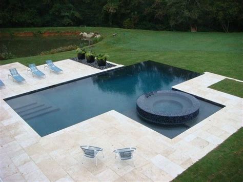 Unique Contemporary Pools Design With Stylish Round Decoration On Top