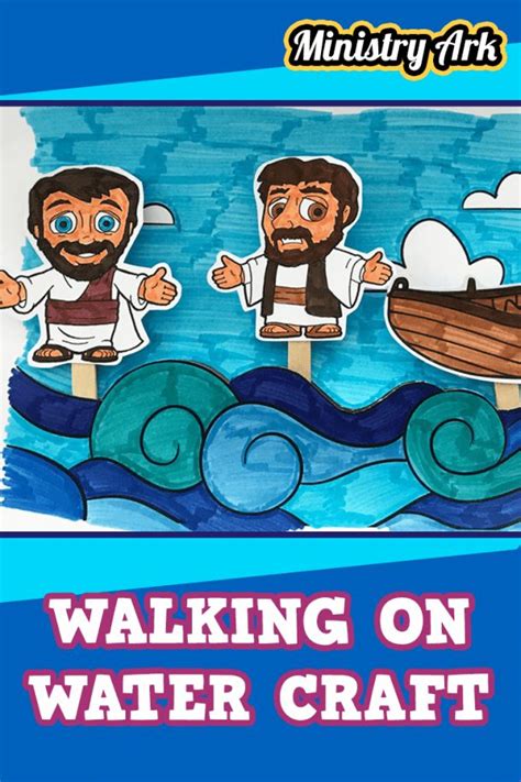 Peter And Jesus Walk On Water Craft Picture • Ministryark Jesus