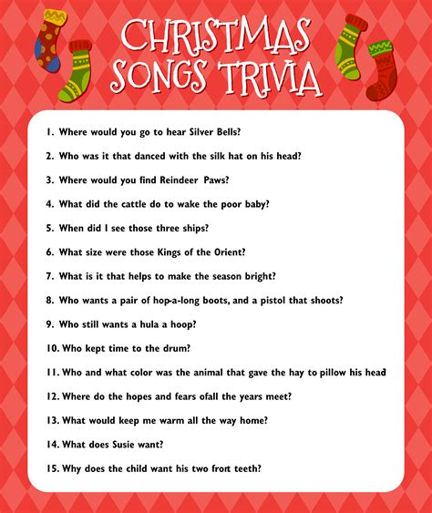 Free Printable Easy Christmas Trivia Questions And Answers Free