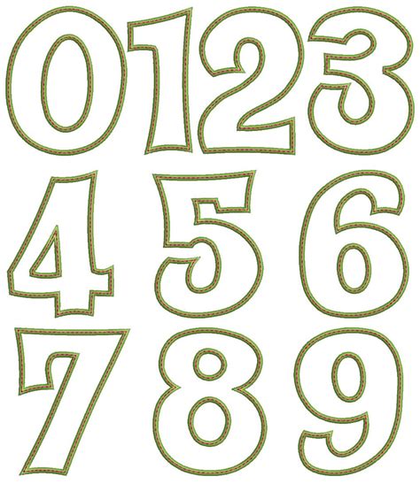 1425 Funky Applique Stacked Font And Numbers Machine Embroidery Designs