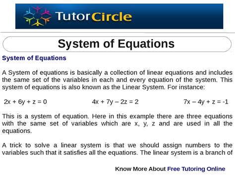 System Of Equations By Tutorcircle Team Issuu