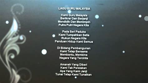 Lirik Guru Malaysia Youtube