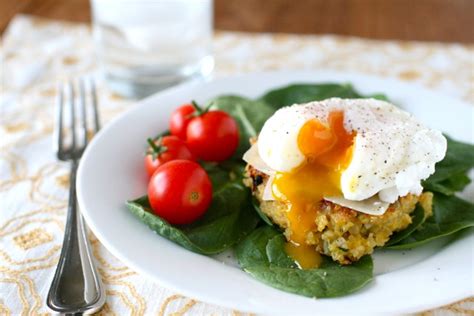 Quinoa Cakes With Poached Eggs Everyday Annie
