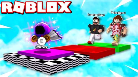 Roblox 1v1 Obby Race If Poke Wins He Gets His Dominus Youtube