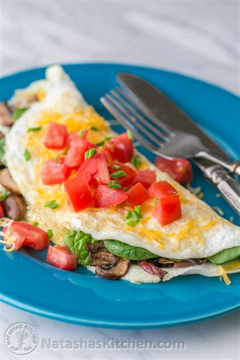 Egg White Omelette Recipe With Bacon Mushroom Spinach
