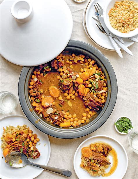 Tagine Of Lamb With Chickpeas Apricots Saffron And Honey Recipe From