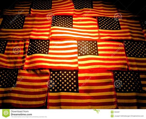 American Flags Contrasting Lighting Stock Image Image Of America