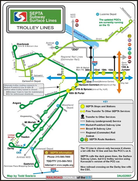 Septa Route 15 Trolley Map