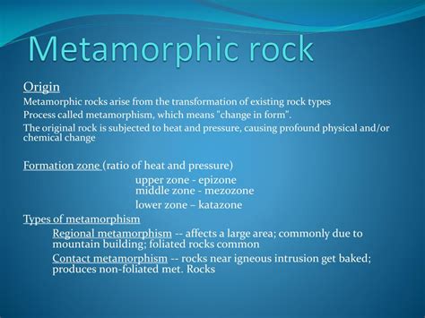 Ppt Metamorphic Rock Powerpoint Presentation Free Download Id1924188