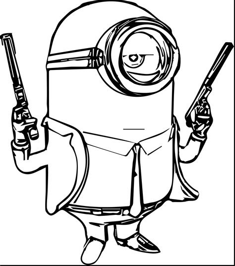 Minion Coloring Pages Kevin At Free Printable