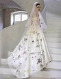 Angelina Jolie-Pitt's Wedding Gown and Veil Decorated With Her Children ...