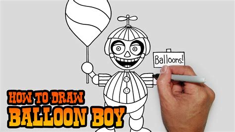 How To Draw Balloon Boy Fnaf 2 Video Lesson Youtube