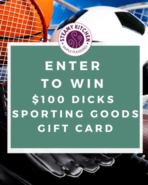 Day 14 100 Dicks Sporting Goods T Card Giveaway • Steamy Kitchen