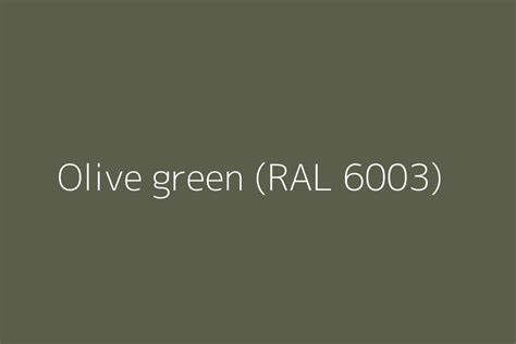Olive Green Ral 6003 Color Hex Code