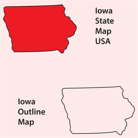 Iowa State Map Of Usa 25851084 Vector Art At Vecteezy