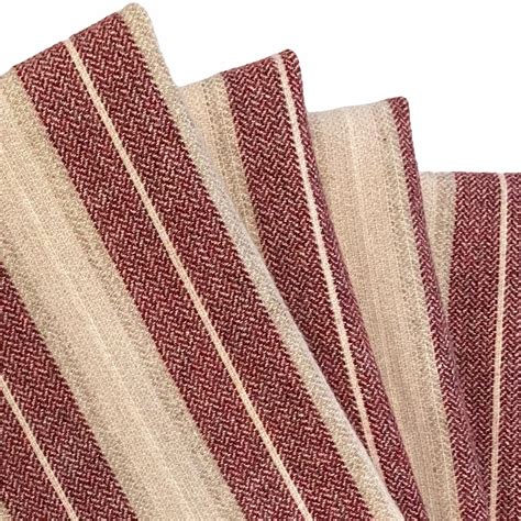 Red Toweling Stripe Wool Fat Quarter