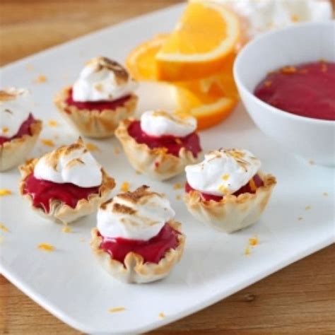 Cranberry Orange Meringue Tarts Mini Phyllo Cups Filled With Cranberry