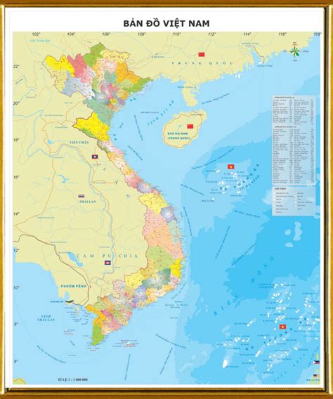 Bản đồ Hành chính các tỉnh Việt Nam khổ lớn phóng to năm 2022
