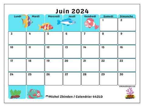 Calendrier Juin 2024 442 Michel Zbinden Fr