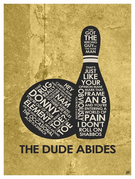 Music And Movie Posters Typographic Poster Print The Big Lebowski There