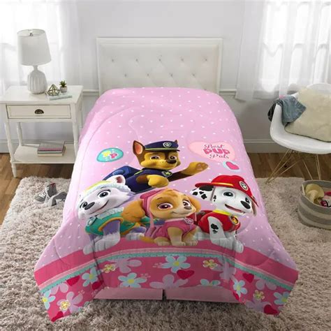 paw patrol comforter blanket bed spread pink girls bedroom skye avalanche twin 103 97 picclick