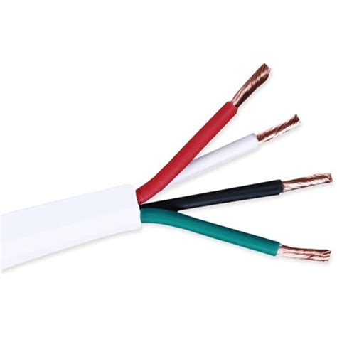 18 Gauge 100ft 4 Conductor Bare Unshielded Cable Wire With Red White