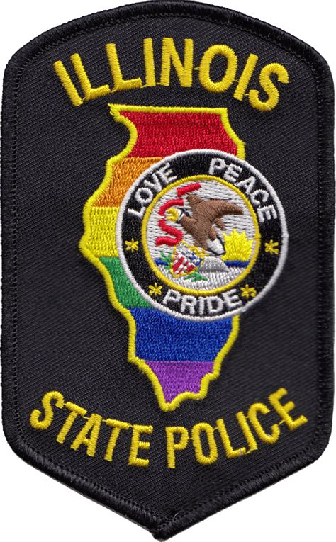 Illinois State Police Shoulder Patch Gay Pride Chicago Cop Shop