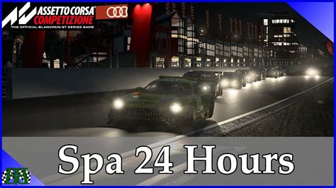 Assetto Corsa Competizione Spa Hours Night Laps In The Amg Gt Youtube
