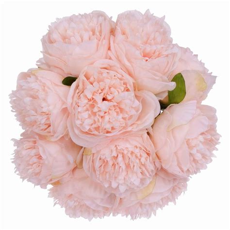 Coolmade Vintage Peony Artificial Flowers 2 Pack Silk Flowers Bouquet