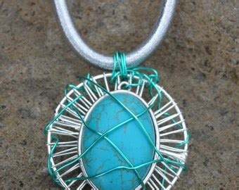 Turquoise Howlite Wire Wrapped With Tinned Copper And By Jeweliouz