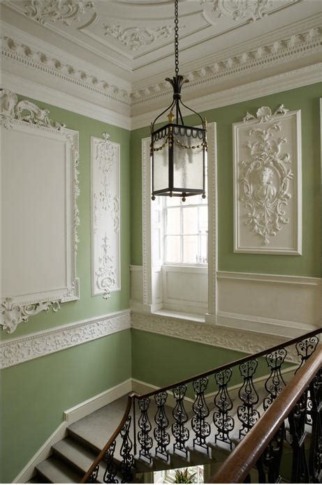 Hall And Stairs In Farrow And Ball Saxon Green And Clunch Interiors By